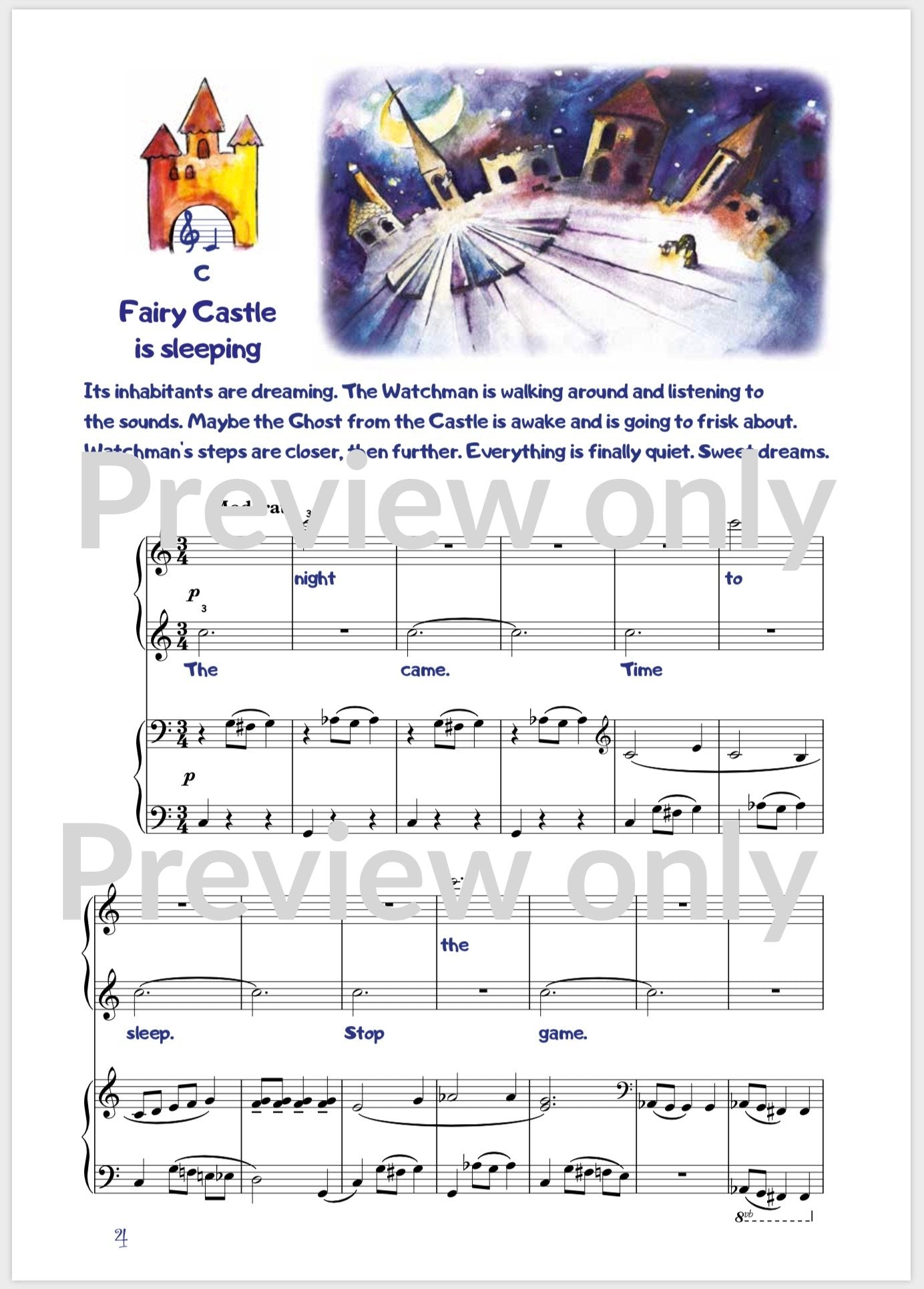 Fairy Piano Duets for Beginners Single-Print PDF